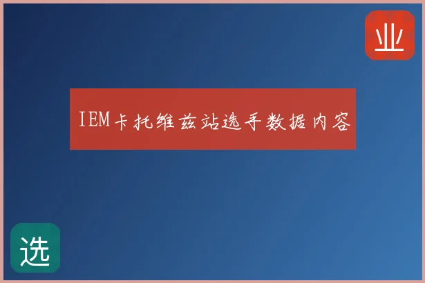 IEM卡托维兹站选手数据内容